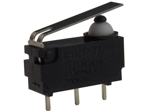 Zippy DW-N3S-01P0D-Z mikrobrytare 12 V/DC 3 A, 1x Off/(On), tryckknapp, 1 st