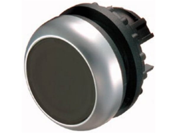 Eaton M22-D-S, Knap, Sort, Krom, Plast, IP66, IP67, IP69, 29,7 mm, 29 mm, 29 mm