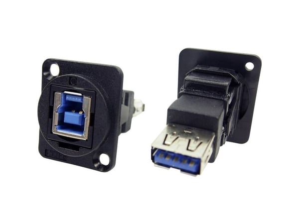 XLR-adapter USB 3.0 B hann til USB 3.0 A hunn, innbygging CP30206N (1 stk)