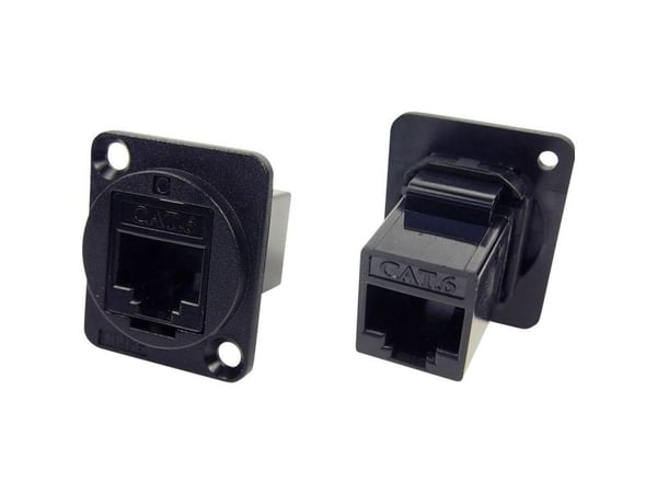 XLR-adapter UTP RJ45 Cat6 til RJ45 Cat6 innfelt CP30222 (Cliff), 1 stk