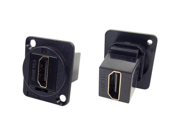 XLR-adapter HDMI A hann til HDMI A hunn, innfelt CP30200G CP30200G, 1 stk.