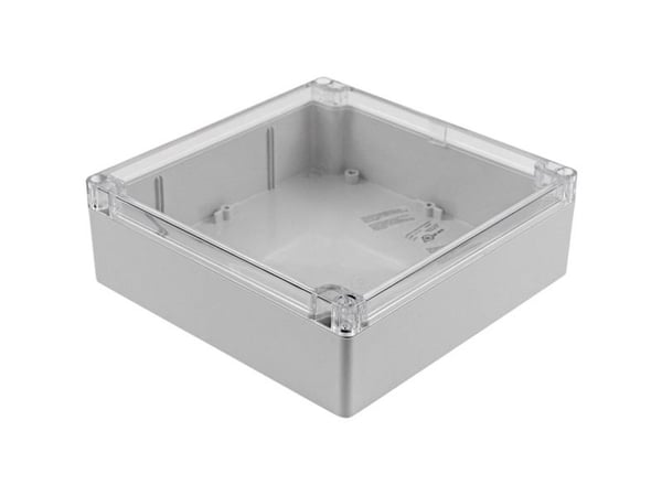 Hammond Electronics 1554 PC CL 1554W2GYCL universalkabinett polykarbonat grå 1 stk