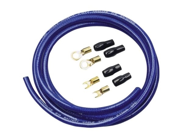 Sinuslive bil HiFi strømkabelsett 16 mm² forgylt