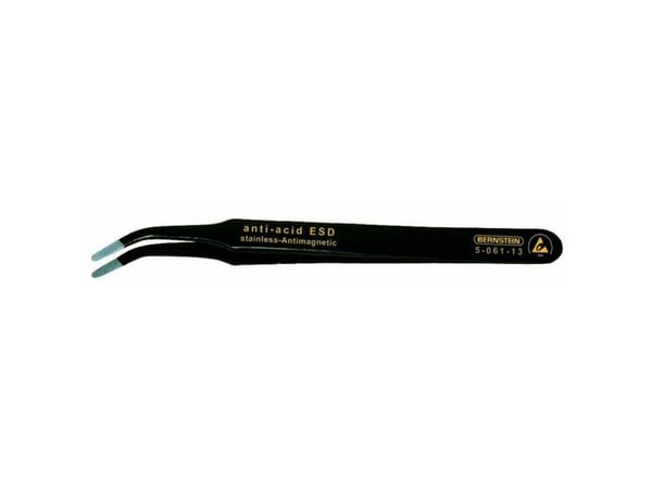 Bernstein Verktøy for elektronikk 5-061-13 SMD-pinsett 2ab SA Flatbred, bøyd 115 mm