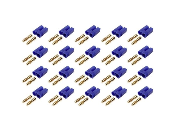 Reely 1399712 batterikontakt EC5 forgylt, 20 stk