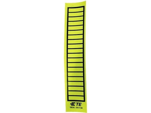 TE Connectivity 6-1768019-9 EK1138 Kaapelitarra EK 38 x 11 mm Värimerkintäkenttä: keltainen Tarrojen määrä: 20 kpl