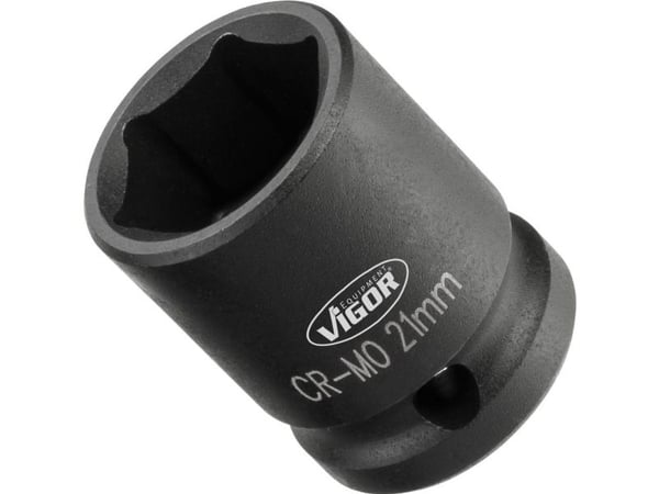 Vigor V5550S-10, Stikkontakt, 1/2", Metrisk, 1 hoder, 10 mm, Matt