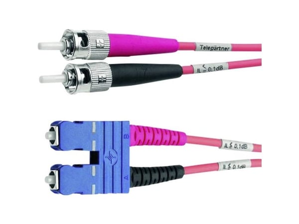Telegärtner fiberoptisk tilkoblingskabel [1x ST-kontakt - 1x SC-kontakt] 50/125µ Multimode OM4 3 m Telegärtner (L00892A0072)
