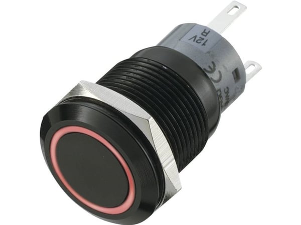 TRU COMPONENTS LAS1-AGQ-11E/G Kiinteä painike 250 V/AC 5 A 1 x Pois päältä/(Päälle) IP67 Kosketus 1 kpl