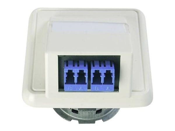 Telegärtner OAD/S stikkontaktutgang - LC duplex - vinklet - 2 nettverksuttak - Alpine White (H02051C0534)