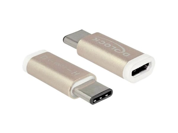 Delock - USB-adapter - USB-C (hann) til Micro-USB type B (hunn) - USB 3.1 - kobberaktig