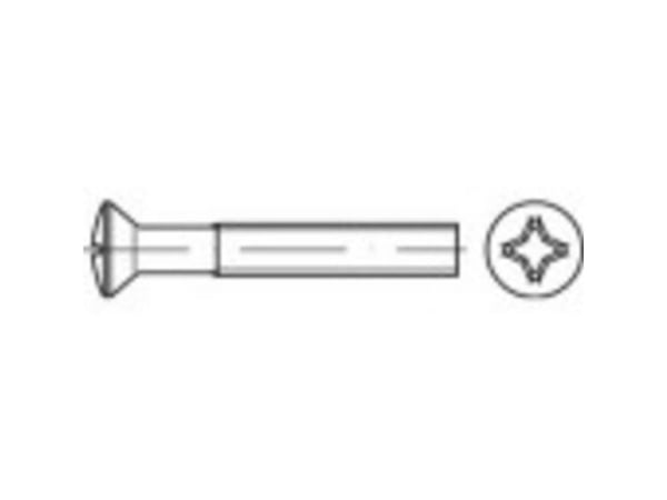 TOOLCRAFT forsænkede linseskruer M8 25 mm kryss Philips rustfritt stål A4 (200 stk.)