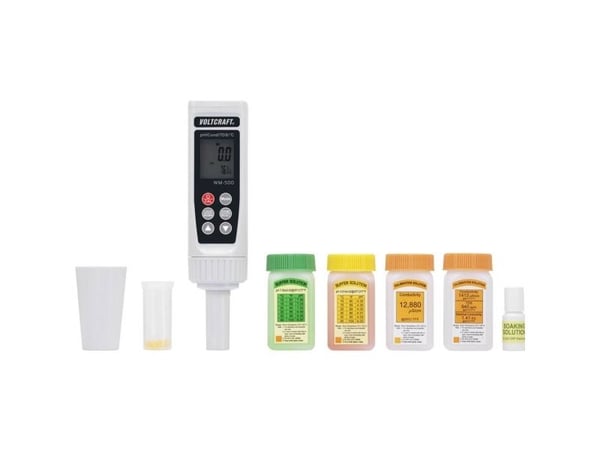 VOLTCRAFT WM-500 væskemåler WM-500 pH, ledningsevne, oppløste partikler (TDS), saltinnhold, temperatur -2 til +16