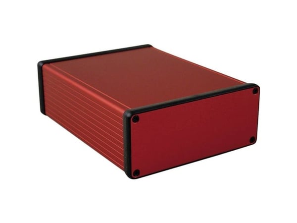 Hammond Electronics 1455Q1601RD profilkabinett 160 x 125 x 51,5 mm aluminium rød (1 stk.)