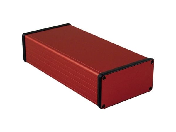 Hammond Electronics 1455N2201RD profilkabinett 220 x 103 x 53 mm aluminium rød (1 stk.)