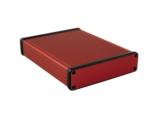 Hammond Electronics 1455P1601RD Profilkabinett 160 x 125 x 30,5 mm aluminium rød 1 stk