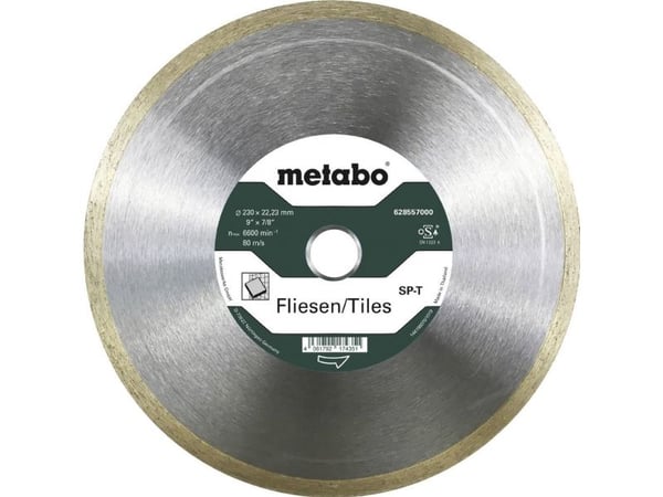Metabo 628557000, Naturstein, Flis, 23 cm, 2,22 cm, 6600 RPM, Makita, 1 stykker