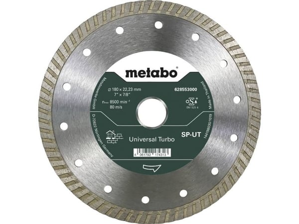 Metabo 628553000, Betong, Sandsten, Flis, 18 cm, 2,22 cm, 8500 RPM, Metabo, 1 stykker