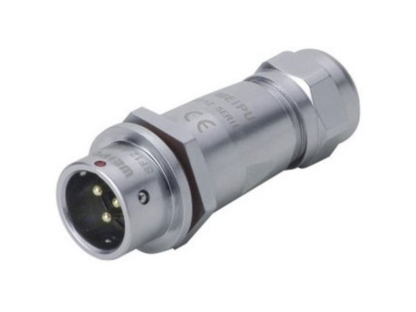Weipu SF1211/P4 rundstift/stiftkontakt - samlet poltall: 4 - serie SF12