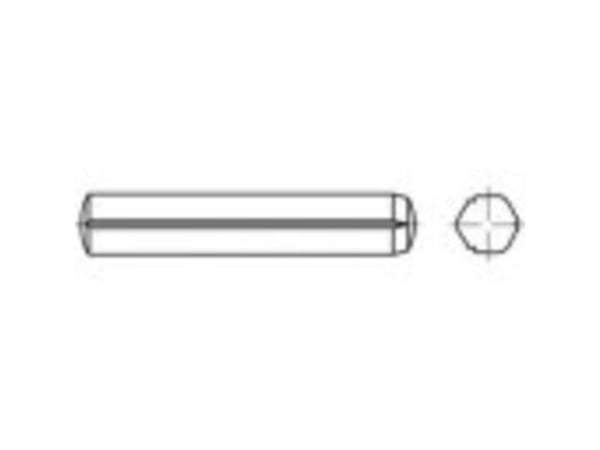 TOOLCRAFT sylinderspiker 2 mm rustfritt stål A1 100 stk TO-5378448