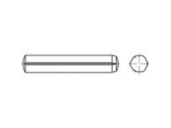 TOOLCRAFT TO-5378583 Sylinderspiker 8 mm rustfritt stål A1 100 stk