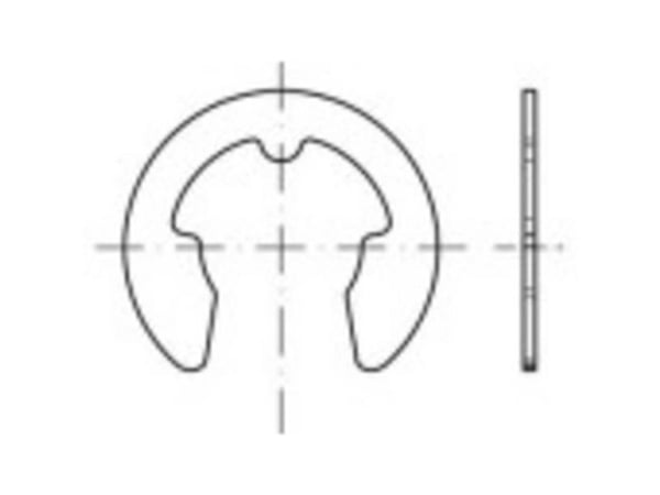 TOOLCRAFT 138534 låseskiver innvendig diameter 10 mm DIN 6799 fjærstål galvanisert, 250 stk
