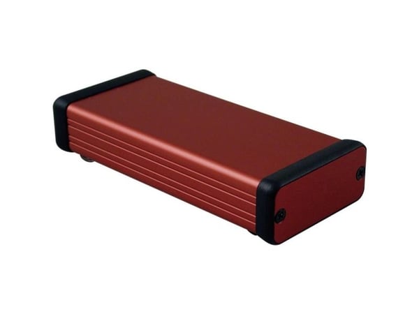 Hammond Electronics 1455C1201RD profilmotorkabinett 120 x 54 x 23 aluminium rød (1 stk.)