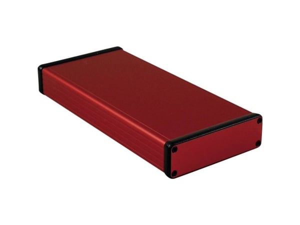 Hammond Electronics 1455L2201RD profils kabinett 220 x 103 x 30,5 mm aluminium rød (1 stk)