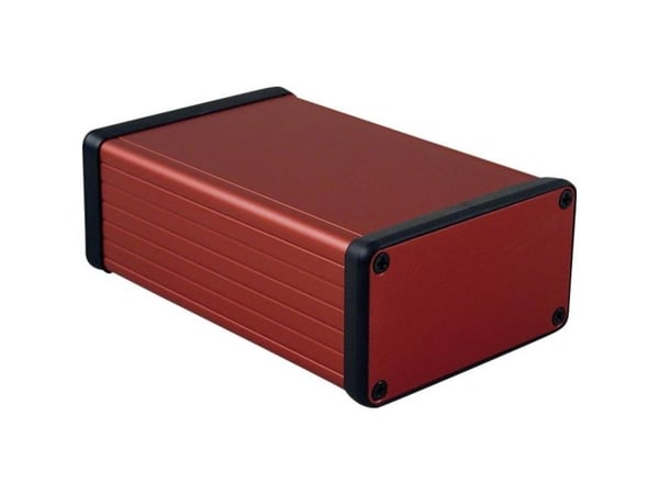 Hammond Electronics 1455K1201RD profilkabinett 120 x 78 x 43 aluminium rød (1 stk.)