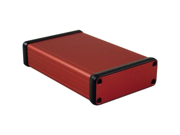 Hammond Electronics 1455J1201RD profilkabinett 120 x 78 x 27 aluminium rød 1 stk