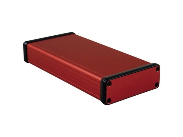 Hammond Electronics 1455J1601RD profilkabinet 160 x 78 x 27 mm aluminium rød 1 stk