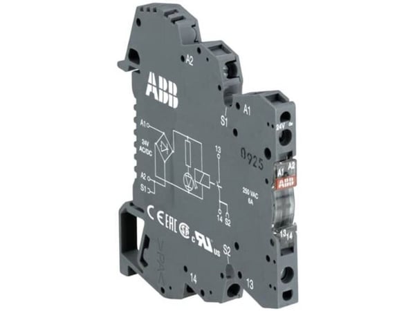 ABB OBOC5000-24VDC, Harmaa, CAN/CSA C22.2 No.14 IEC/EN 63000 IEC/EN 60947-5-1 UL 508, 24 V, 6 x 70 x 67,5 mm, 20 g