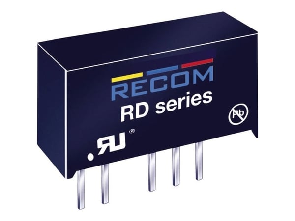 RECOM RD-0515D DC/DC-muunnin, piirilevy 5 V/DC 15 V/DC, -15 V/DC 66 mA 2 W Lähtöjen määrä: 2 x