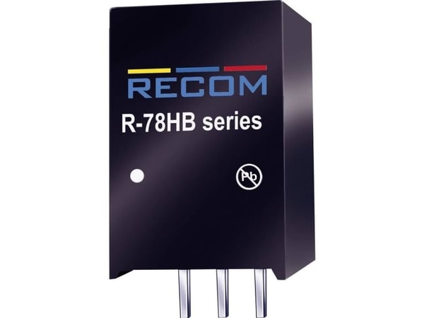 RECOM R-78HB24-0.3 DC/DC-muunnin, piirilevy 72 V/DC 24 V/DC 0,3 A 7,2 W Lähtöjen määrä: 1 x