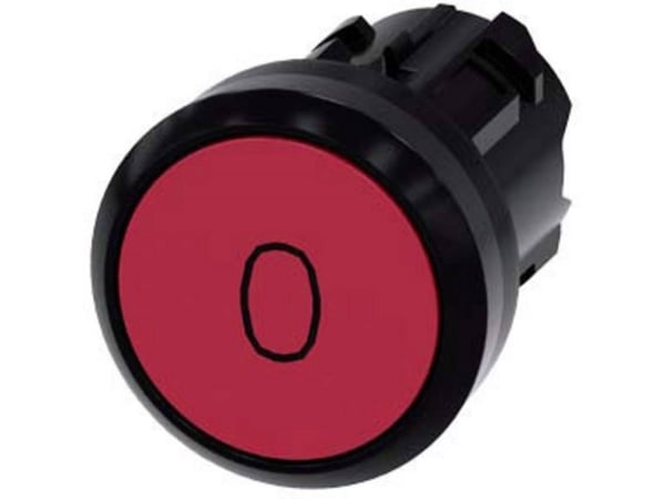 Siemens 3SU1000-0AB20-0AD0, Muovi, IP66, IP67, IP69, IP69K, Musta, Punainen, 2,95 cm, 35,3 mm, 30 mm