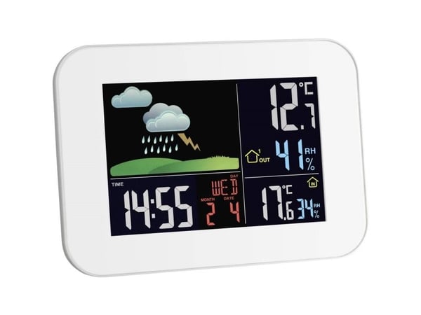 TFA-Dostmann 35.1136.02, Elektronisk miljøtermometer, Inne/Ute, °C, 0 - 50 °C, Digitalt, Svart, Hvit