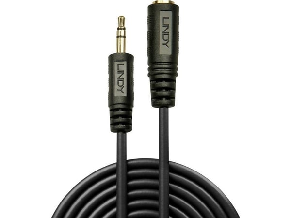 Lindy 35652, 3.5mm, Hankjønn, 3.5mm, Hunkjønn, 2 m, Svart