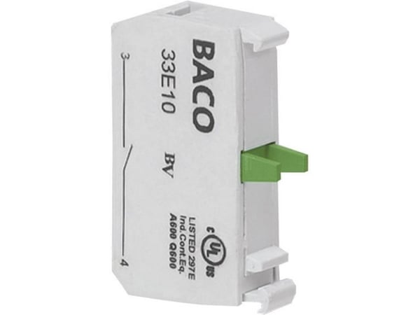 BACO 33E10 Kosketuselementti 1 x sluttekontakt Avainpää 600 V 1 kpl