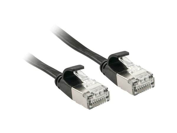 Lindy 47481, 1 m, Cat6a, U/FTP (STP), RJ-45, RJ-45, Svart