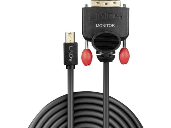 Lindy 41952, 2 m, Mini DisplayPort, DVI-D, Hankjønn, Hankjønn, 1920 x 1200 piksler