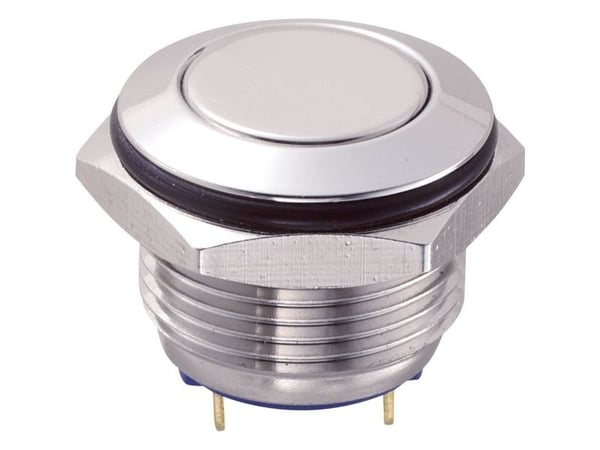 TRU COMPONENTS GQ16F-10/J/S Kiinteä painike 48 V/DC 2 A 1 x Pois päältä/(Päälle) Kosketus IP65 1 kpl
