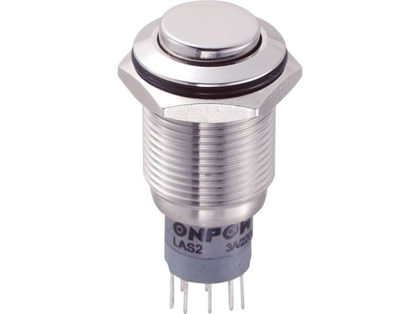 TRU COMPONENTS LAS2GQH-22/S/P Kiinteä painike 250 V/AC 3 A 2 x On/(On) Kosketus 1 kpl