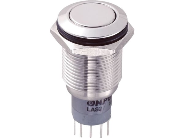 TRU COMPONENTS LAS2GQF-22/S/P Kiinteä painike 250 V/AC 3 A 2 x On/(On) Kosketus 1 kpl