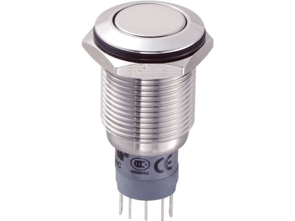 TRU COMPONENTS 701954 LAS2GQF-11/S/P mekaniskt tät tryckknapp 250 V/AC 3 A 1x On/(On)