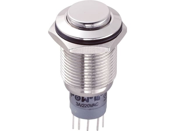 TRU COMPONENTS LAS2GQH-22Z/N/P Kestävä painonappi 250 V/AC 3 A 2 x On/On Napsautus IP67 1 kpl