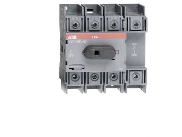 ABB OT125F4N2, Frånskiljare, Grå, 4P, IP20, 96,5 mm, 74 mm