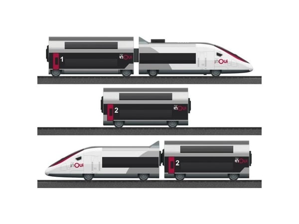 Märklin TGV Duplex, Jernbane- og togmodell, HO (1:87), Gutt/Jente, Plast, 5 stykker, Sort, Hvit