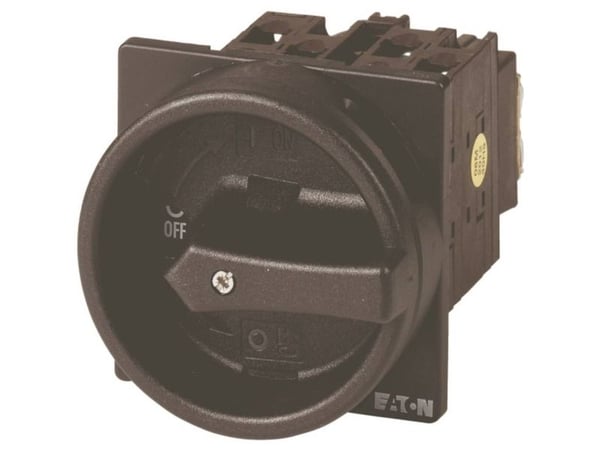 Eaton T0-2-1/EA/SVB-SW, Kiertokytkin, 3P, Musta, IP65, 20 A, -25 - 50 °C