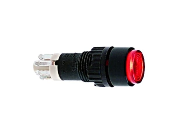 RAFI 1.15.106.501/1300 Trykknap 24 V 0,5 A 1 x Off/(On) Tastende Rød IP40 5 stk