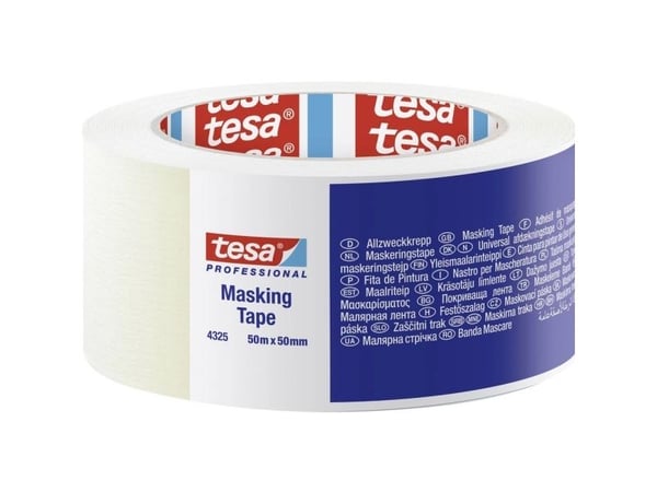 Tesa maskeringstape 50 m x 50 mm stand. prof. hvit 04325